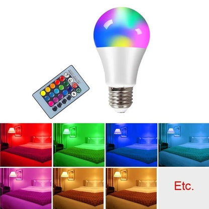 Smart E27 LED RGB Spotlight Bulb with IR Remote Control 