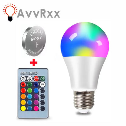 Smart E27 LED RGB Spotlight Bulb with IR Remote Control 