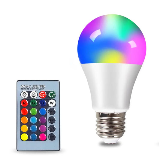 Smart E27 LED RGB Spotlight Bulb with IR Remote Control 